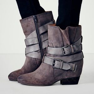 Free People grey hidden wedge boots